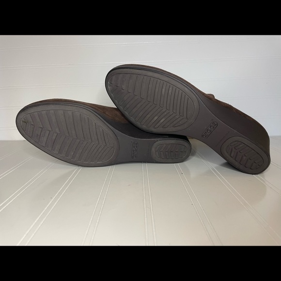 Women’s Crocs Leigh Wedge Chelsea Boot Size 11 Dark Brown/Espresso - Picture 5 of 5